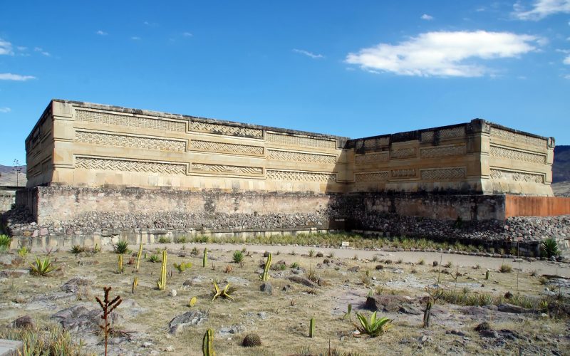 Ancient ruins at Mitla, sacred city of the Zapotec