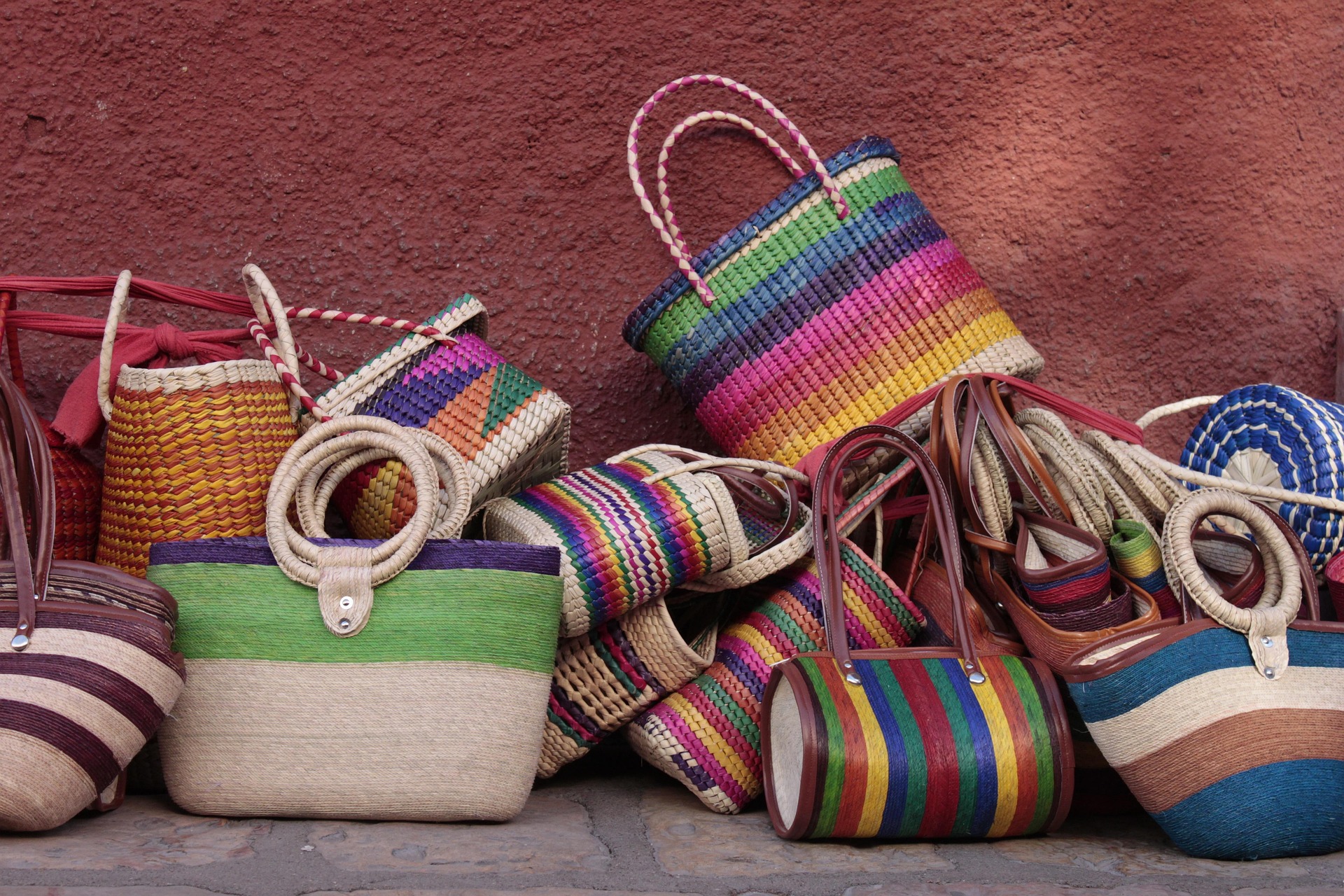 Handwoven bags carrying on techniques passed down through generations