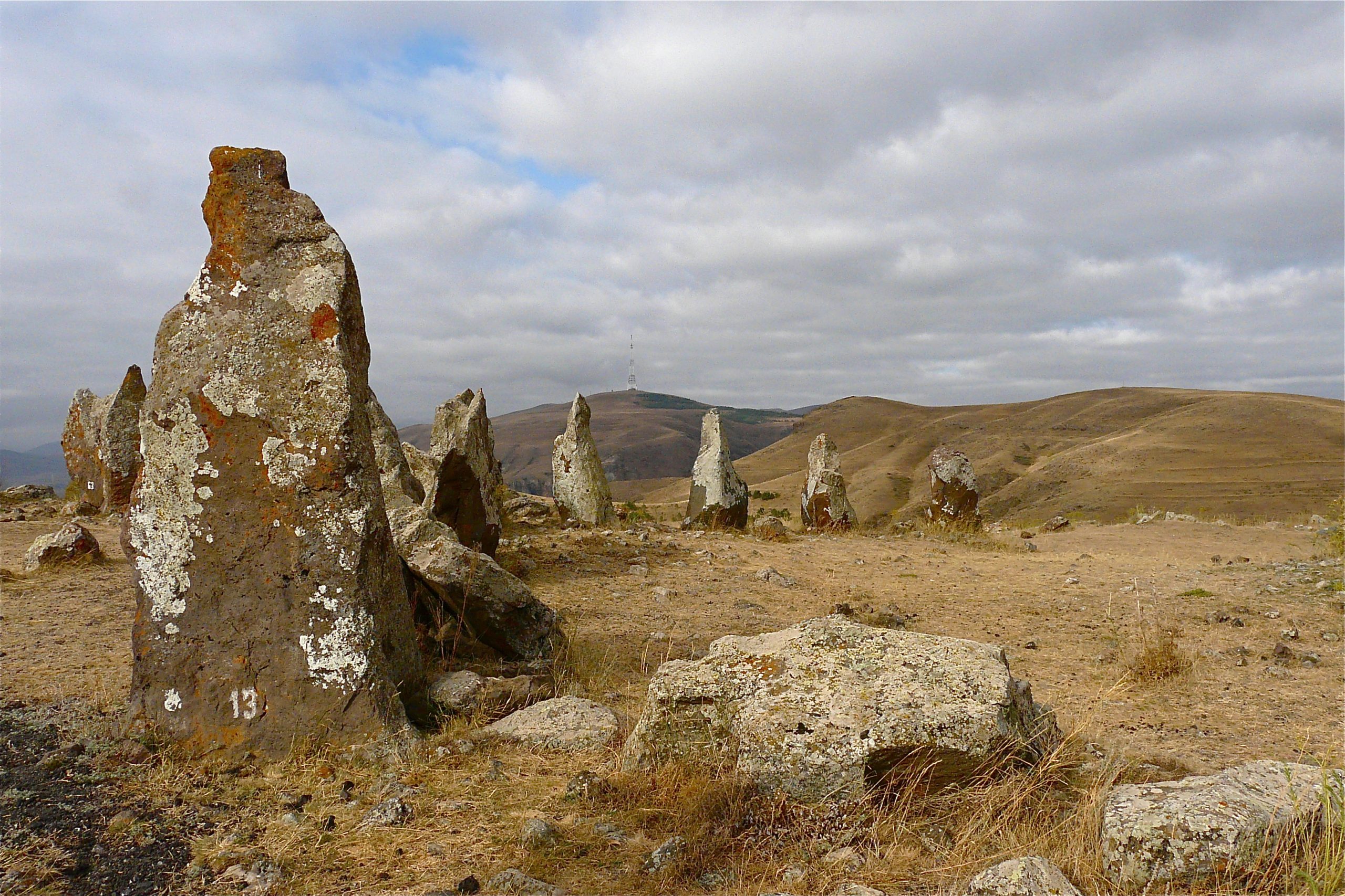 Part of the prehistoric stone ring at Zorats Karer near Sisian
