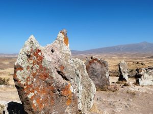 A cluster of ancient standing stones at Zorats Karer in Syunik