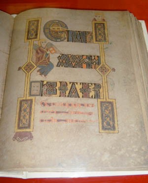A page of the Book of Kells, the masterpiece of Irish illuminated art