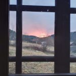 Dawn over the Carpathian Mountains of western Ukraine
