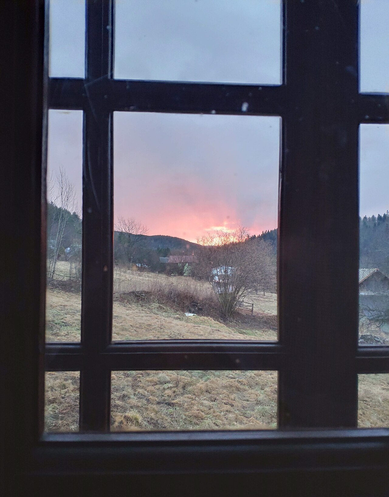 Dawn over the Carpathian Mountains of western Ukraine