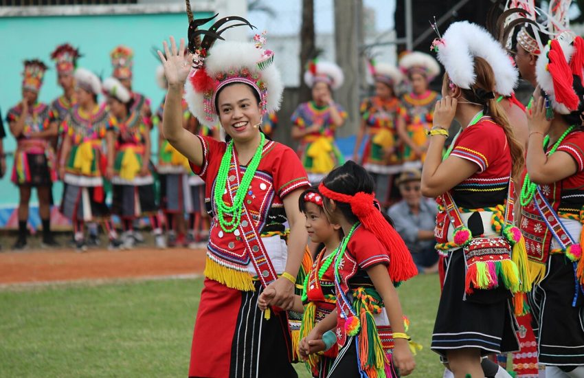 Indigenous dancers performing at the Amis Music Festival in modern Taiwan