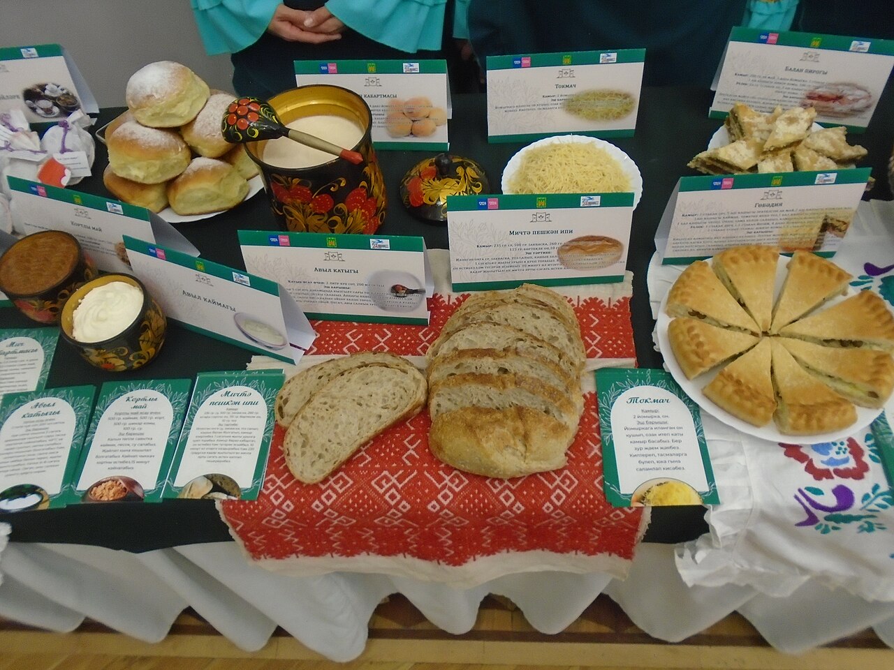 A spread of Tatar cuisine, from pastries to sweets