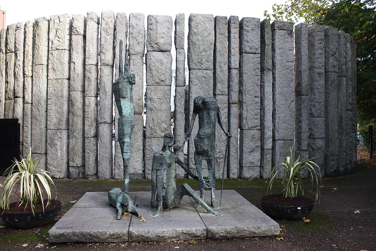 The Great Famine Memorial in Dublin, remembering the catastrophe of the 1840s