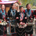 Lhoba women of the Tanyi group, one of the smallest peoples of southeastern Tibet