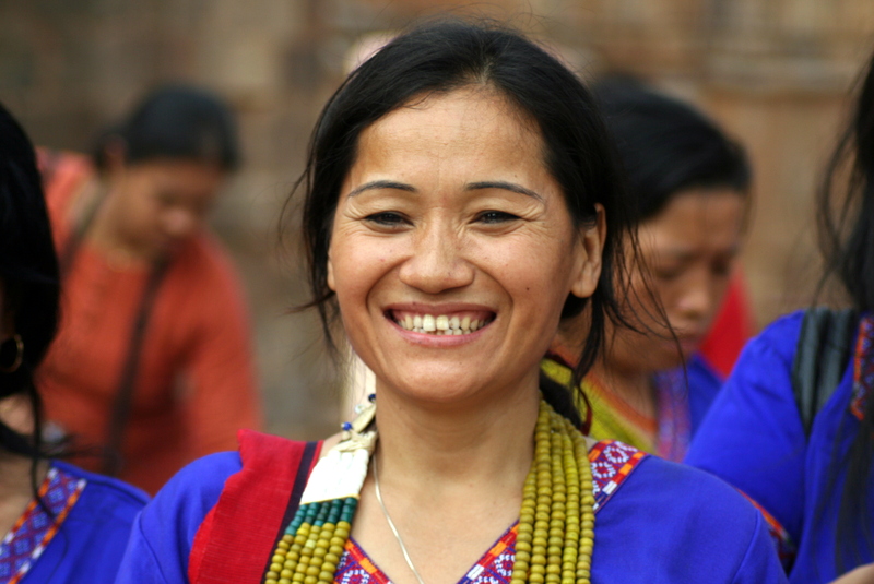 A portrait of Adi tribal people of the eastern Himalaya, close kin of the Lhoba