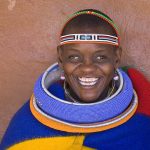 An Ndebele woman in traditional dress
