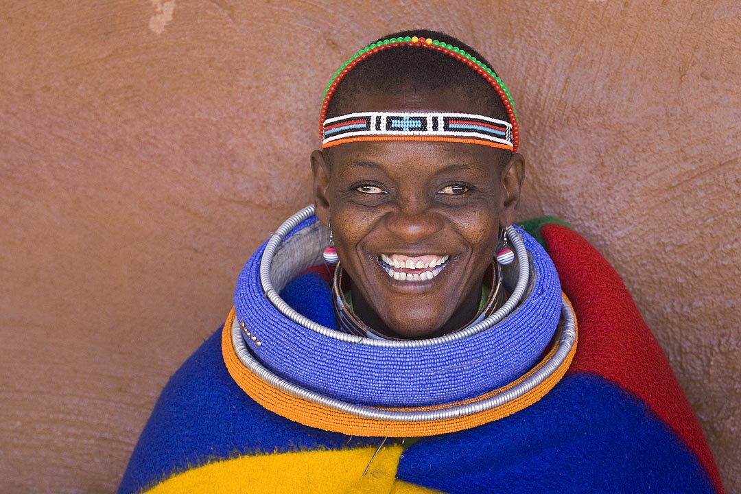 An Ndebele woman in traditional dress