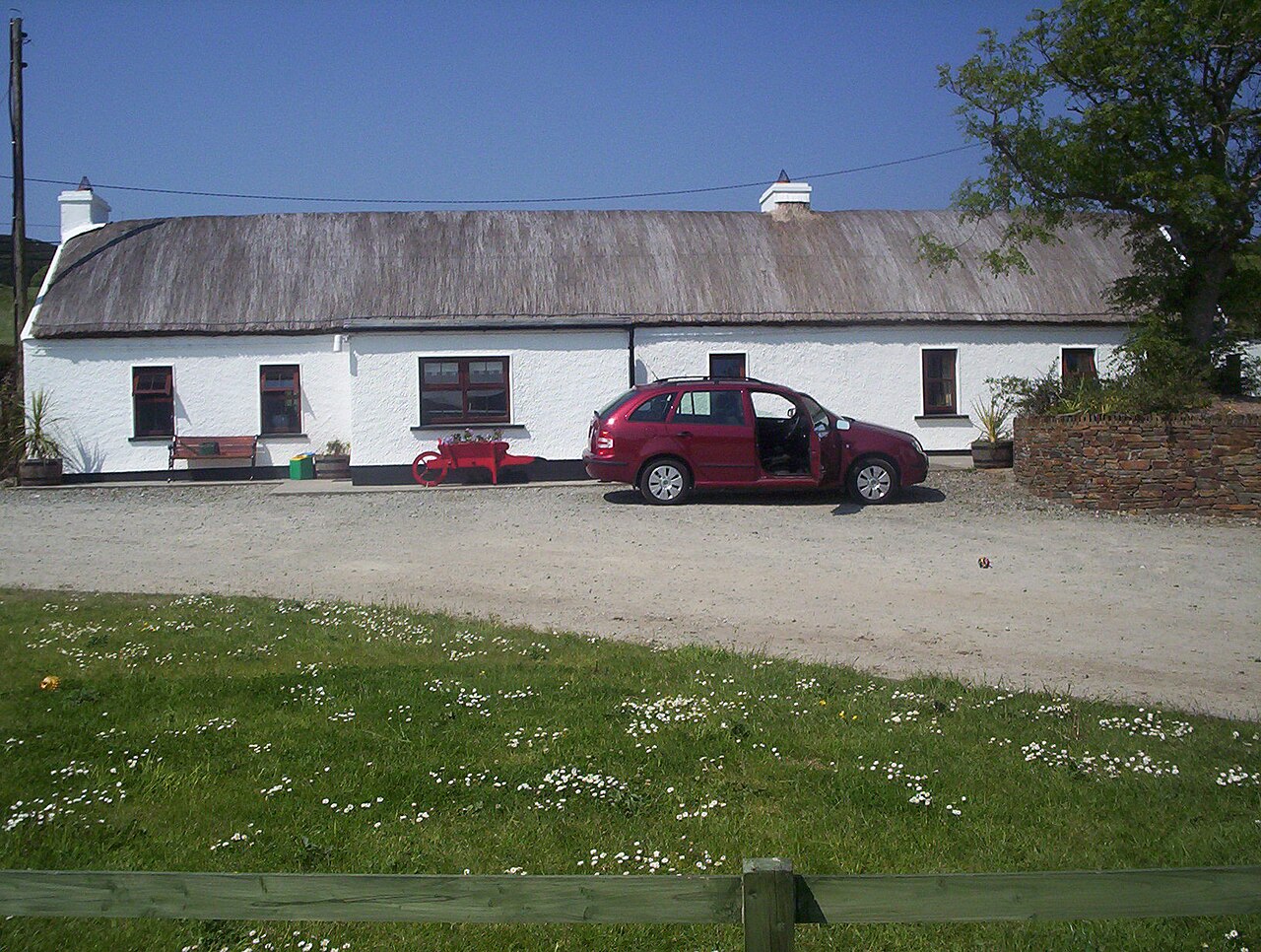 A traditional thatched cottage in Donegal, the old dwelling of rural Ireland