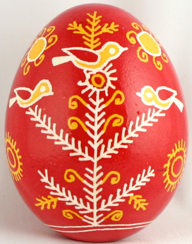 A Ukrainian pysanka, the painted egg of Easter