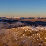 A view across the Scottish Highlands from Ben Lawers