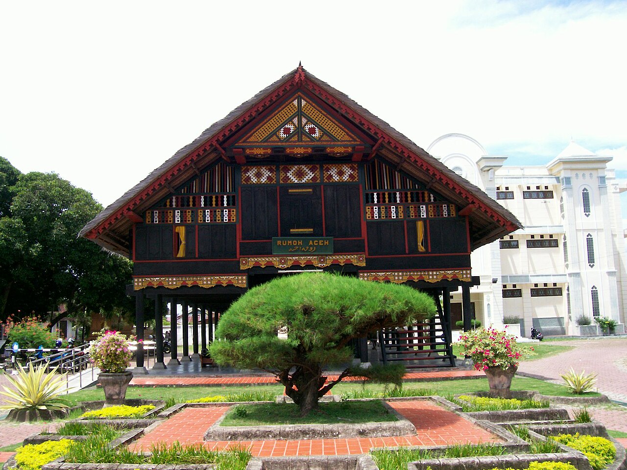 The rumoh Aceh, the traditional stilt house of the Acehnese