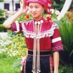 An Achang woman in traditional dress