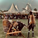 Traditional Acholi attire worn for the Bwola dance in northern Uganda.