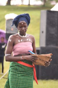 An Acholi woman; the Acholi are a Luo people of the north.