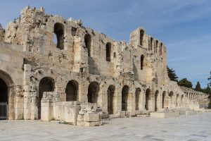 The Odeon of Herodes Atticus, a Roman-era theatre still used for performances today.
