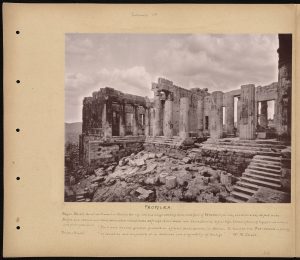 The Propylaea, the monumental marble gateway leading up onto the Acropolis.