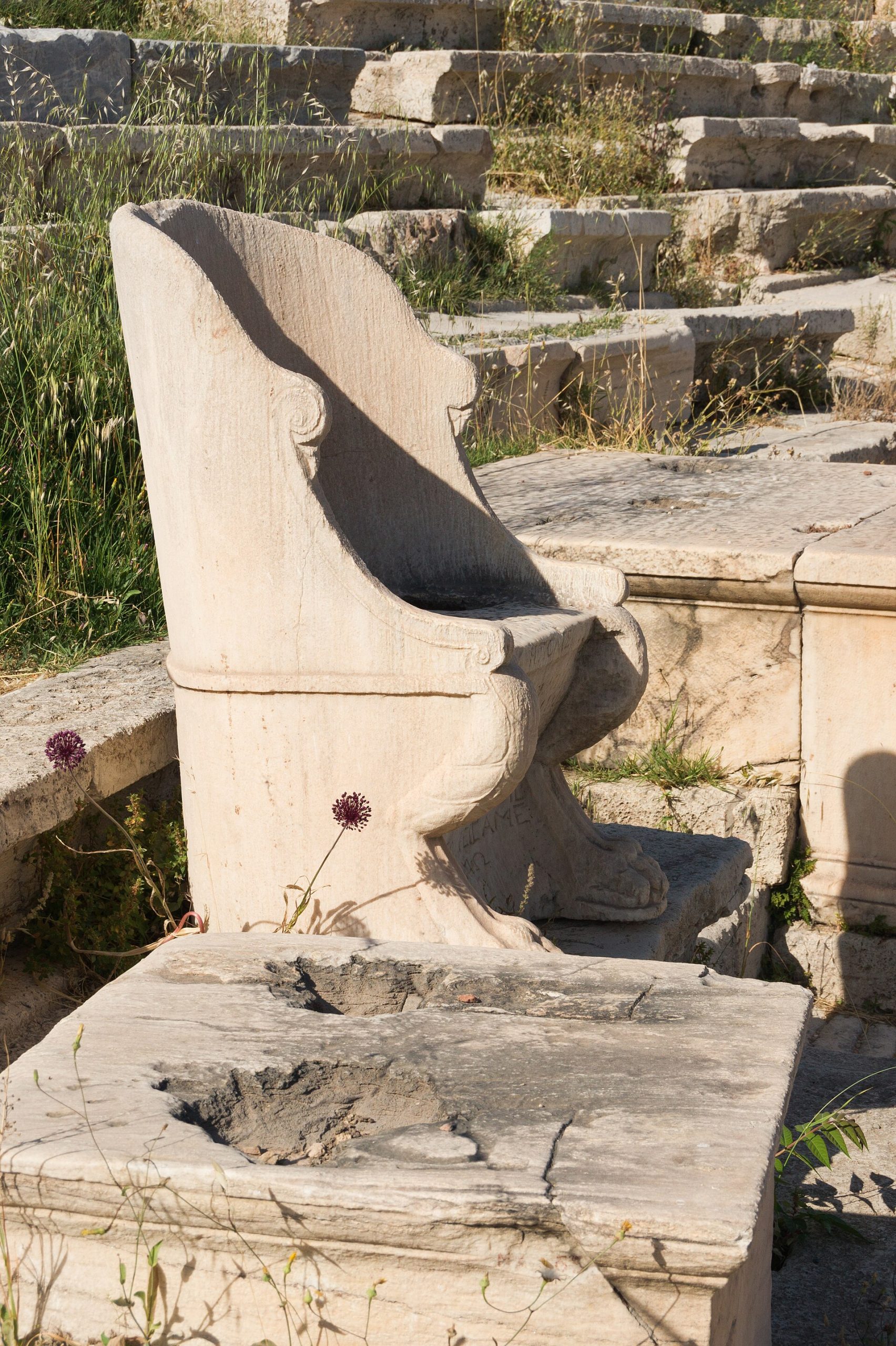 The Theatre of Dionysus on the south slope, birthplace of Greek drama.