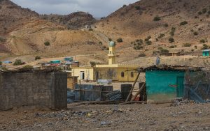 A settlement in the Afar region; the Afar are almost entirely Muslim.