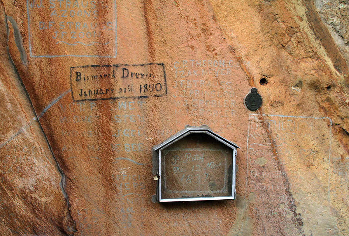 The Retief rock near Kerkenberg, a relic of the Voortrekkers' Great Trek.