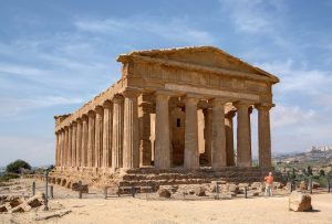The Temple of Concordia, the best-preserved temple in the Valley of the Temples at Agrigento.