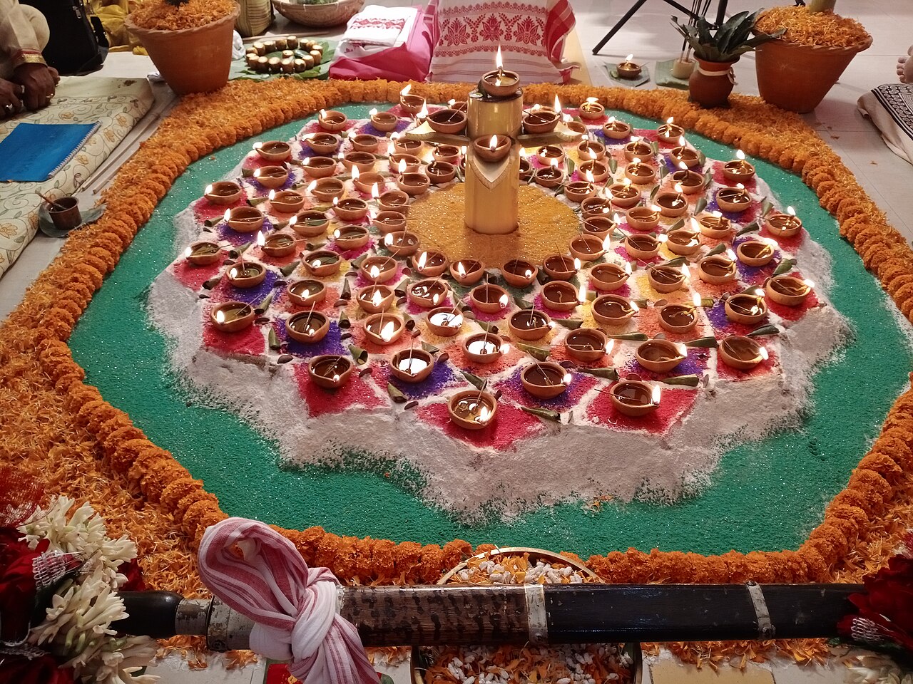 An Ahom traditional marriage (Chaklong) ceremony