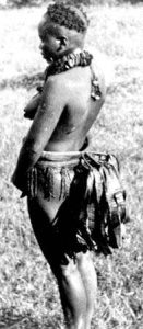 A Great Andamanese girl with traditional adornment, 1890s
