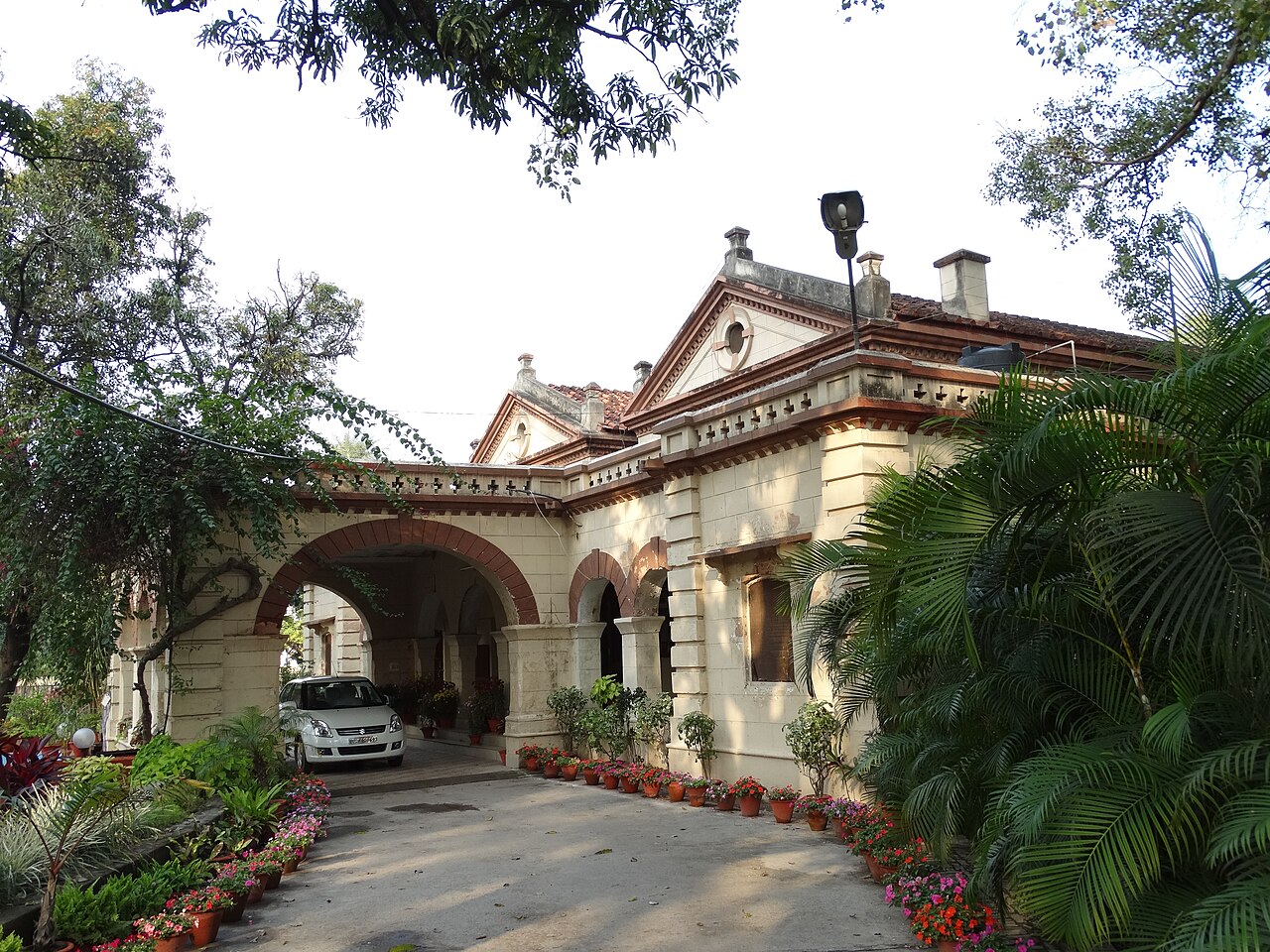 A colonial-style bungalow, characteristic of Anglo-Indian life