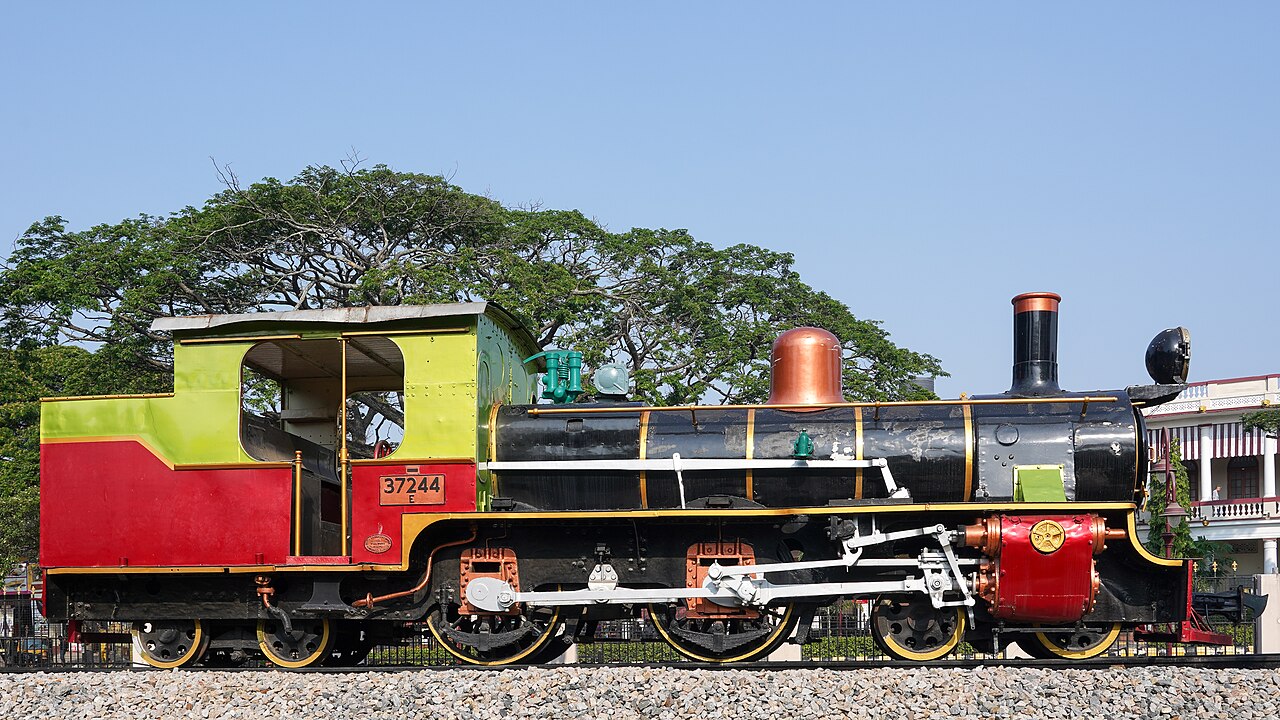 A steam locomotive; the Anglo-Indians were long the backbone of the railways