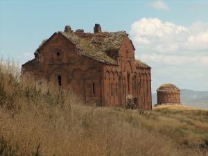 The medieval Cathedral of Ani, the finest surviving monument of the ruined Armenian city.