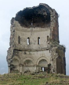 The Church of the Redeemer at Ani, split in two by centuries of weather and earthquake.