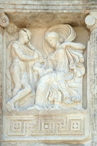 Carved reliefs from the Sebasteion, a temple complex honouring the Roman emperors at Aphrodisias.