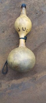 A Baka gourd container; wild honey and forest foods are central to their diet.