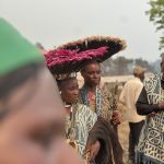 A Bamileke woman in traditional attire; the Bamileke are the largest people of western Cameroon.