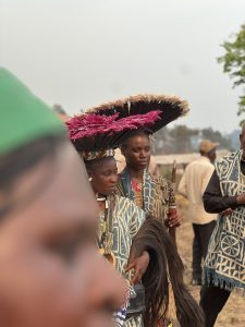 A Bamileke woman in traditional attire; the Bamileke are the largest people of western Cameroon.