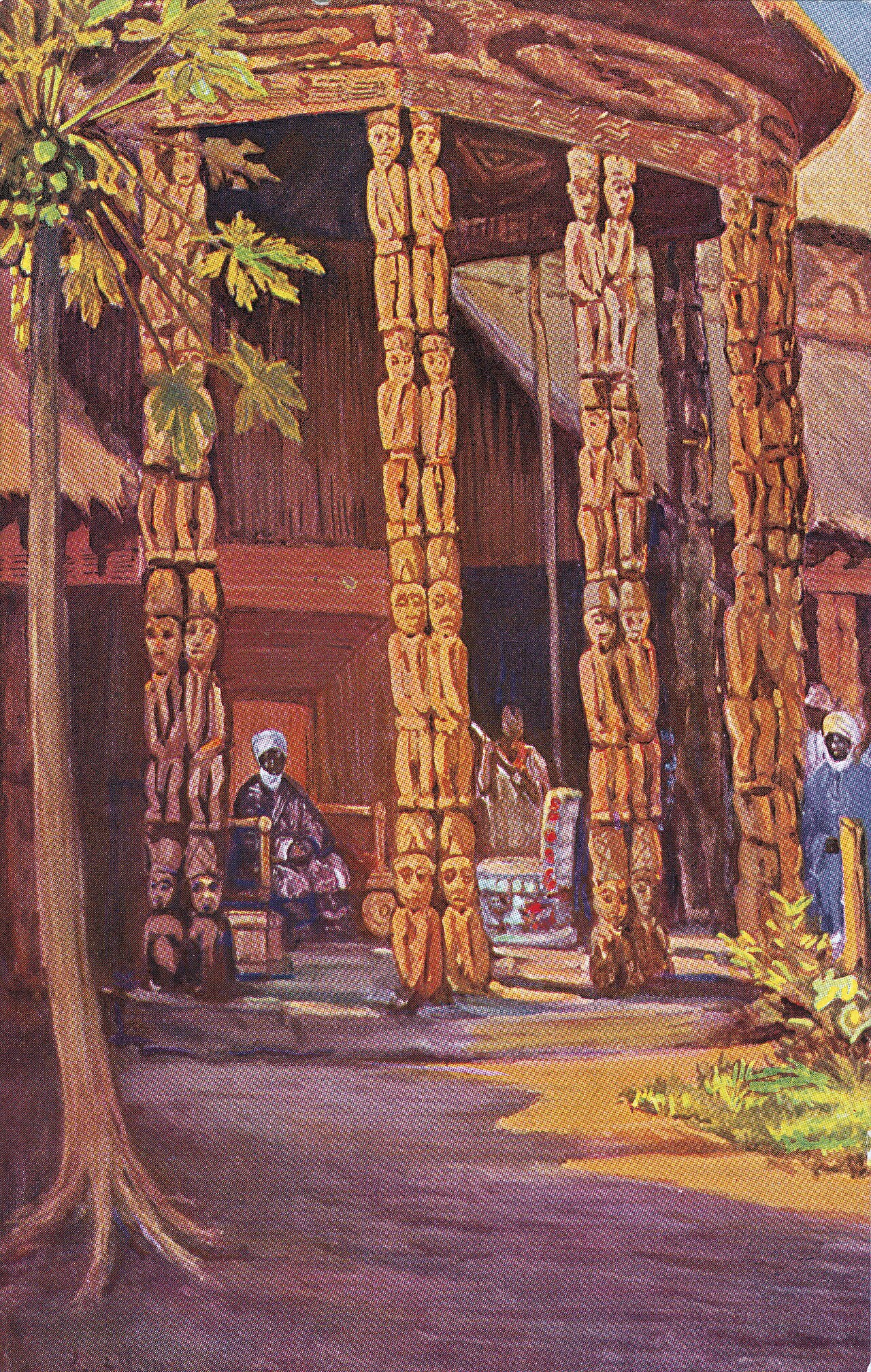 Sultan Ibrahim Njoya in his palace at Foumban.