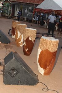 Drums for traditional dances, at the heart of Ankole celebration.