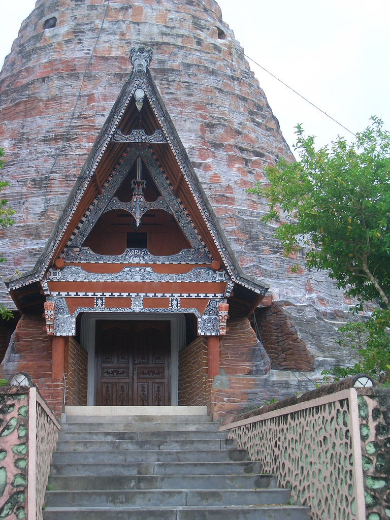 An ornate family tomb on Samosir Island