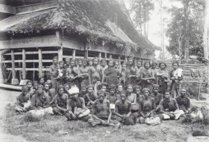 A group portrait of Batak people