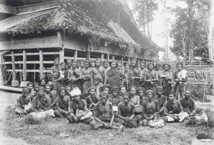 A group portrait of Batak people