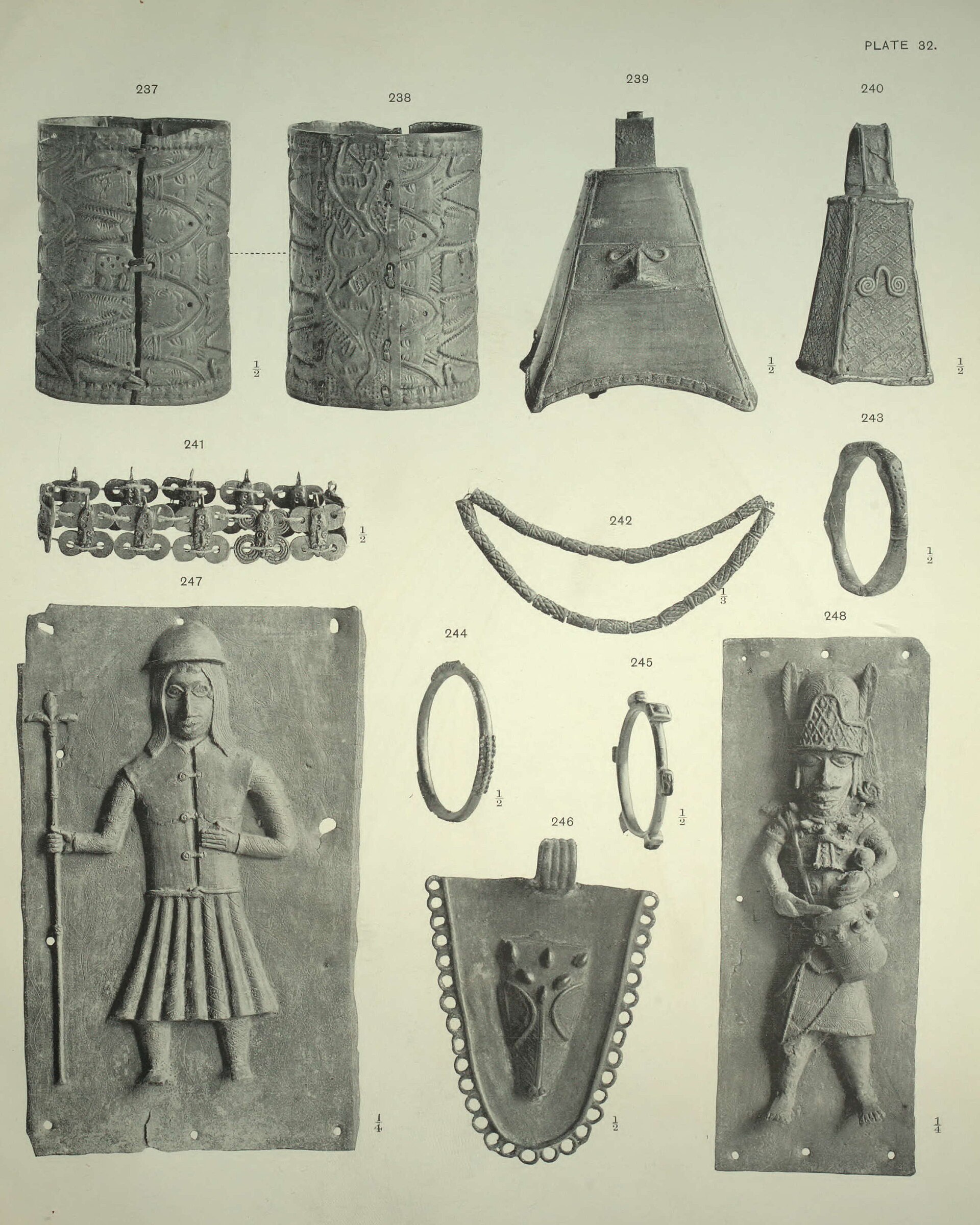 Fine Edo brasswork, produced by the guild of casters who served the Oba of Benin