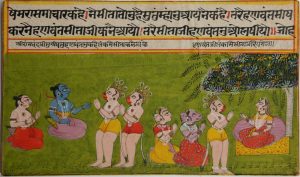 A Devanagari manuscript; Bhili is written in the Devanagari script