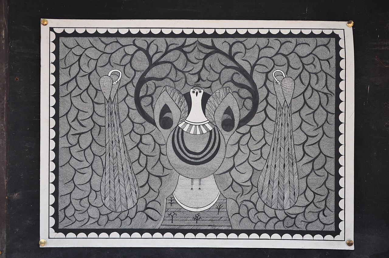 Madhubani (Mithila) painting, a celebrated folk art of the region