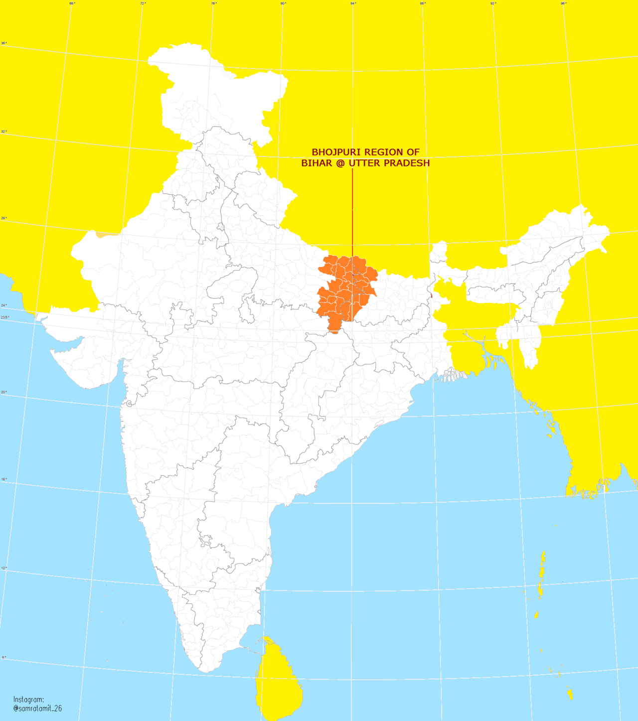 The Bhojpuri-speaking region across Bihar and eastern Uttar Pradesh