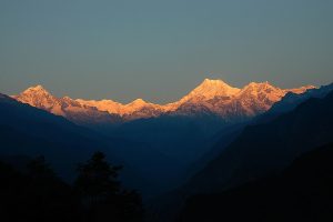 Kangchenjunga above the hills of Sikkim, the Bhutia homeland