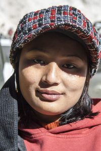 A Bhutia lady of Sikkim in traditional dress