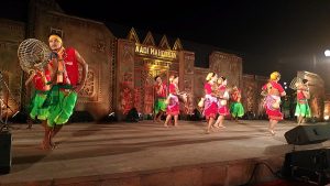 A traditional dance of the Bodo people