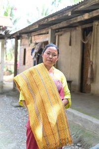 A Boro woman in the traditional dokhona dress